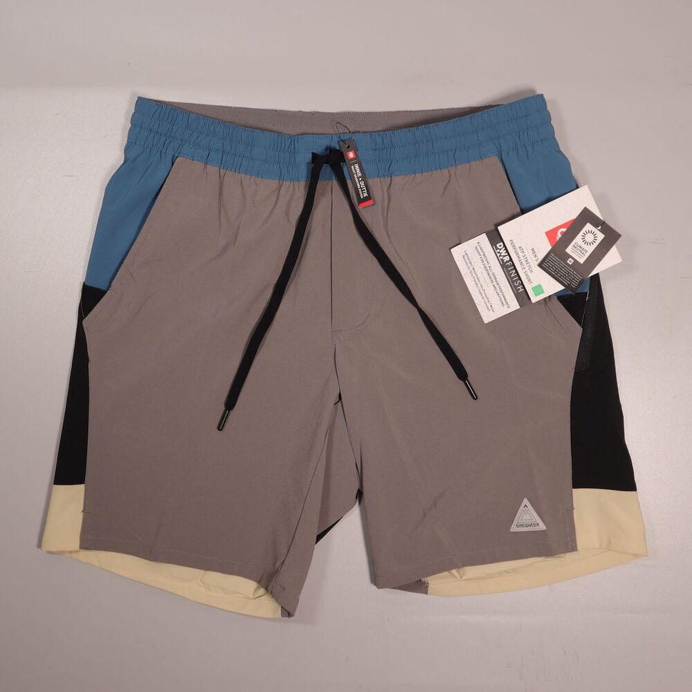686 Everywhere Stretch Performance Shorts Zip Pocket Gray Mens Small x 8